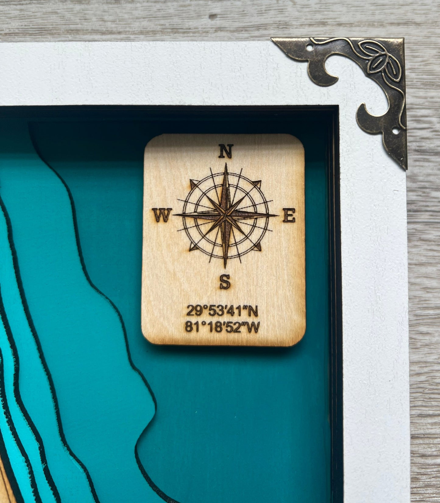 Layered Wood Map ~ St Augustine Area