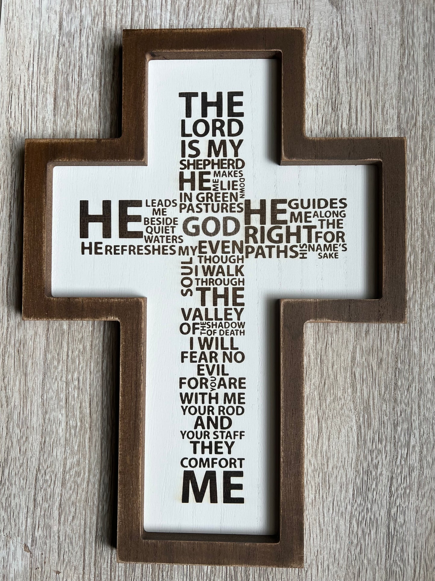 Wooden Cross Scripture Engraved {2 options}