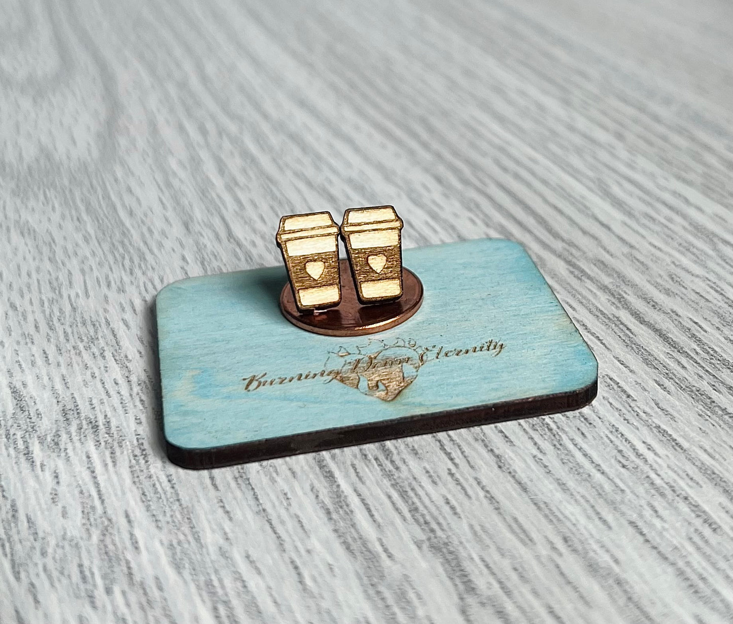 Wood Earrings {Coffee}