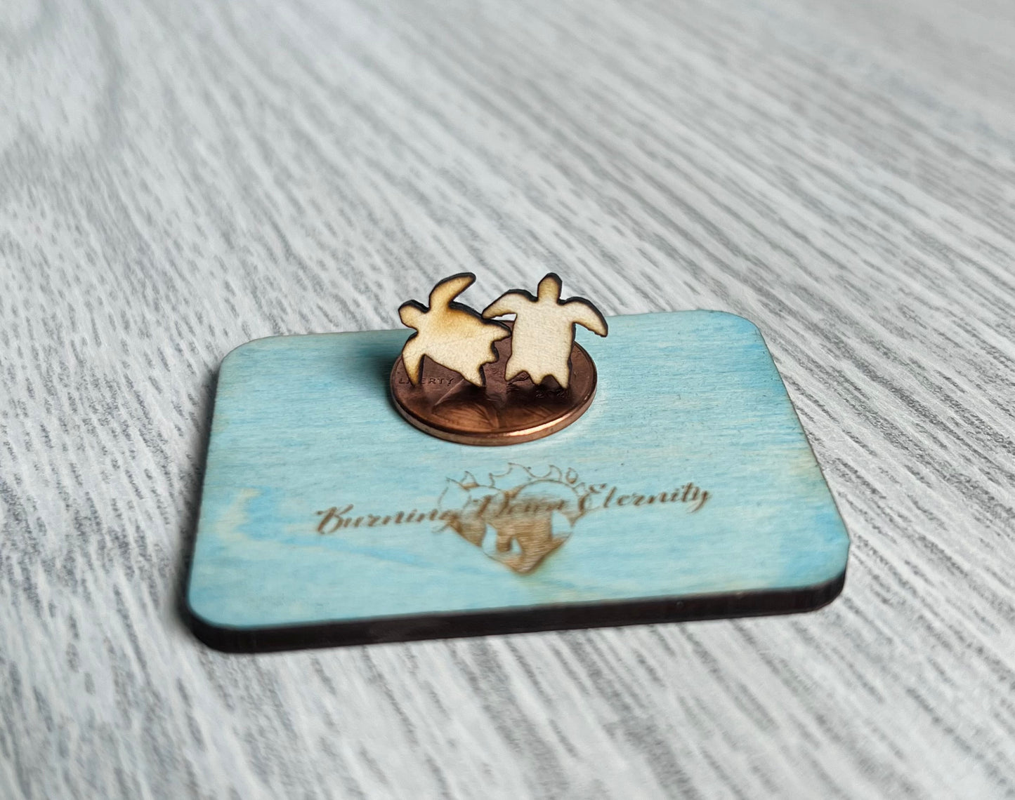 Wood Earrings {Turtles}