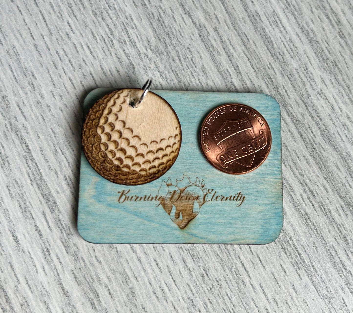 Wood Charm {Golf Ball}
