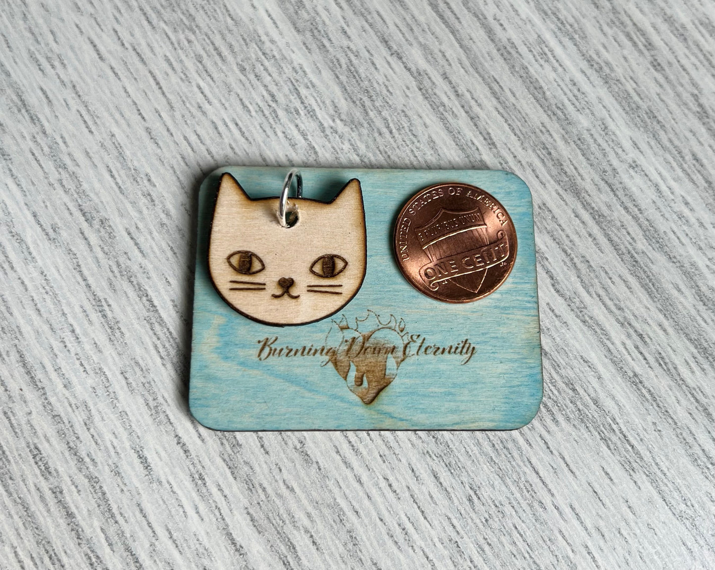 Wood Charm {Cat}