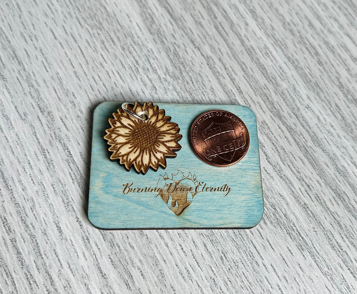 Wood Charm {Sunflower}