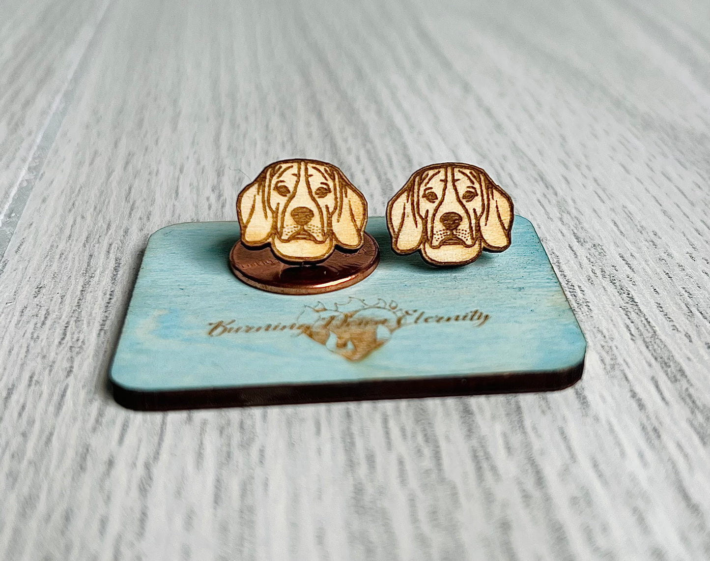 Wood Earrings {Beagles}