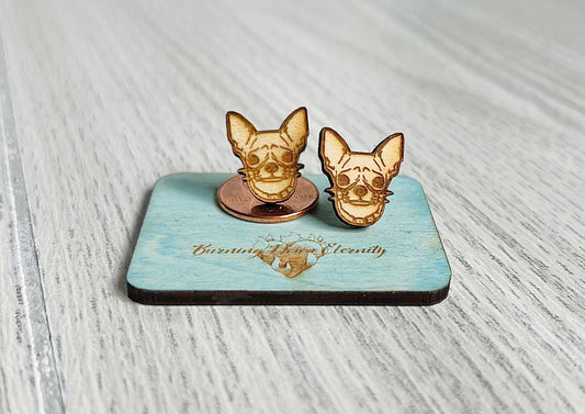 Wood Earrings {Chihuahuas}