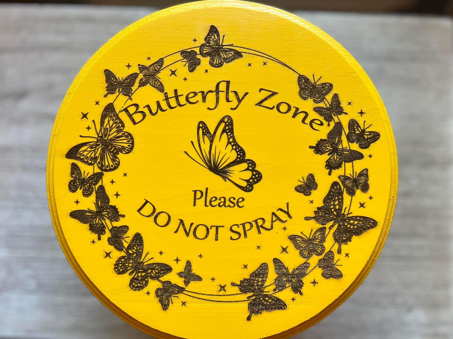 Bee & Butterfly Zone Sign
