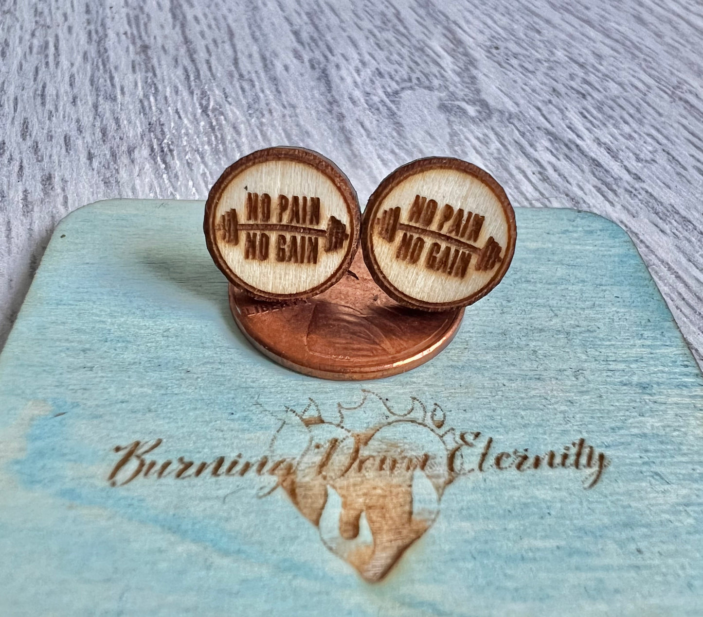 Wood Earrings {No Pain No Gain}