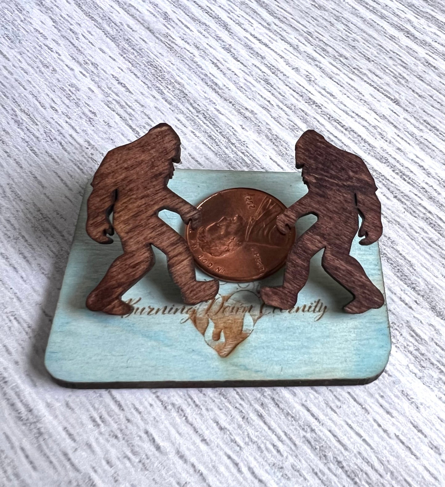 Wood Earrings {Bigfoot}