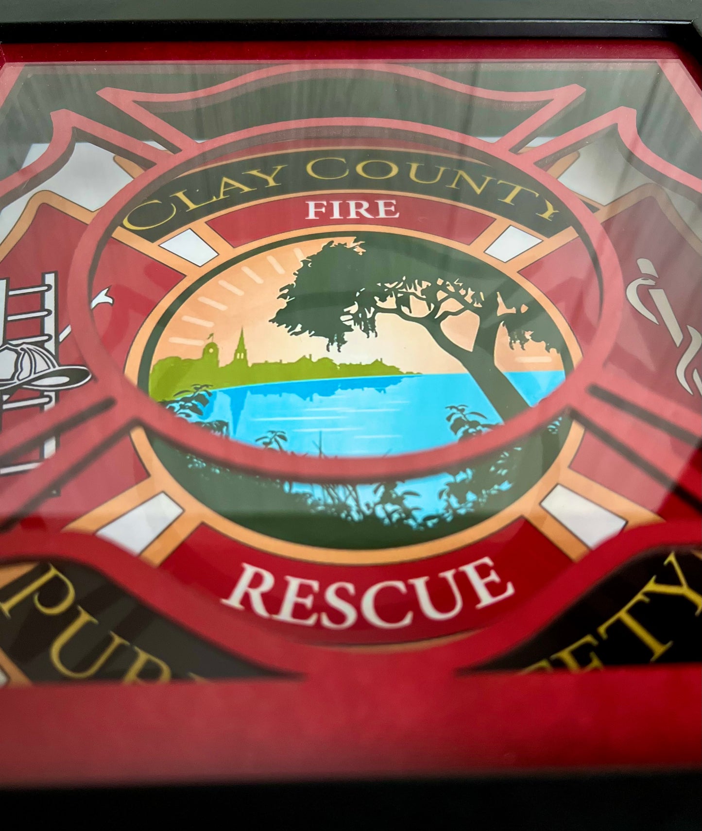 Shadowbox Nightlight {Clay Co Fire and Rescue}