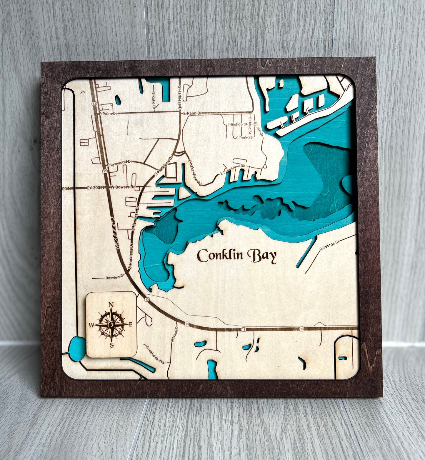 Layered Map ~ Conklin Bay, IN