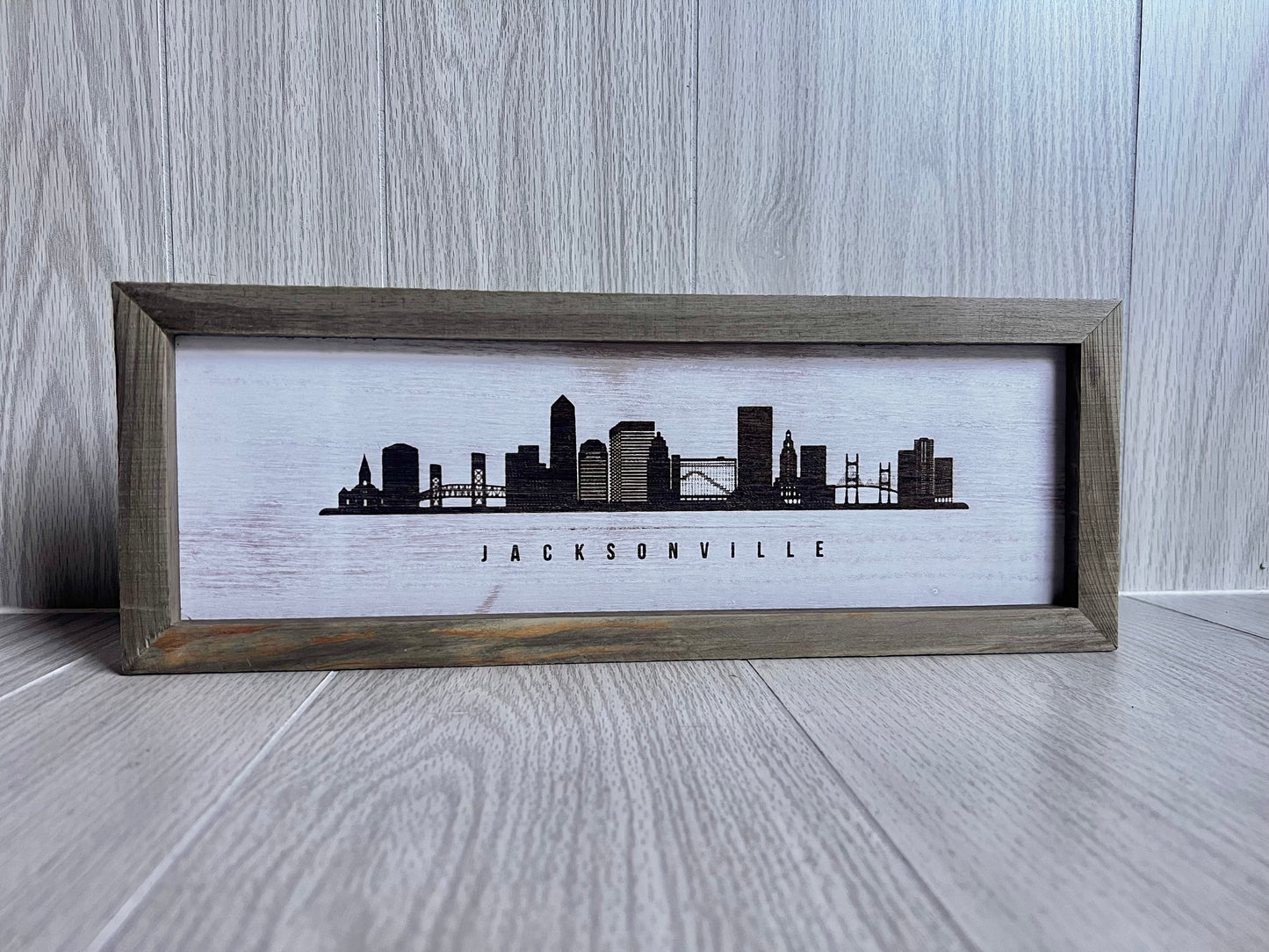Wood Sign {Jacksonville FL Skyline}