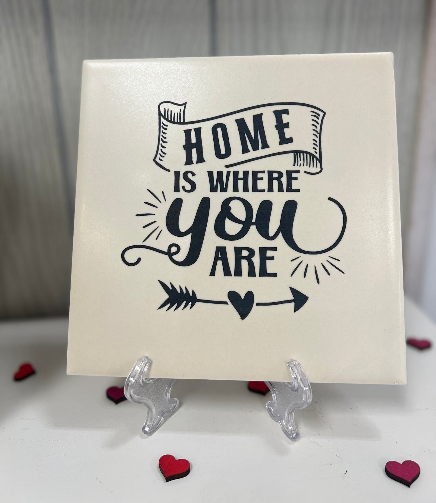 Engraved Ceramic Tile {Home}