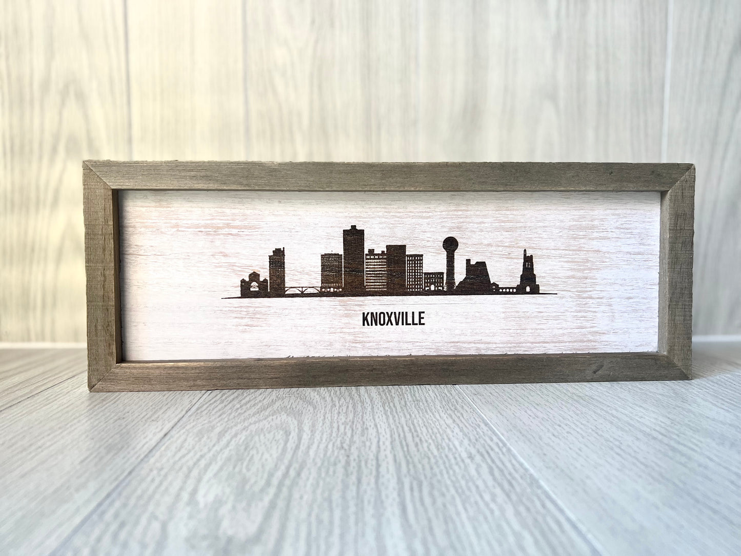 Wood Sign {knoxville TN Skyline}