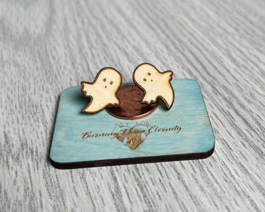 Wood Earrings {Ghosts}