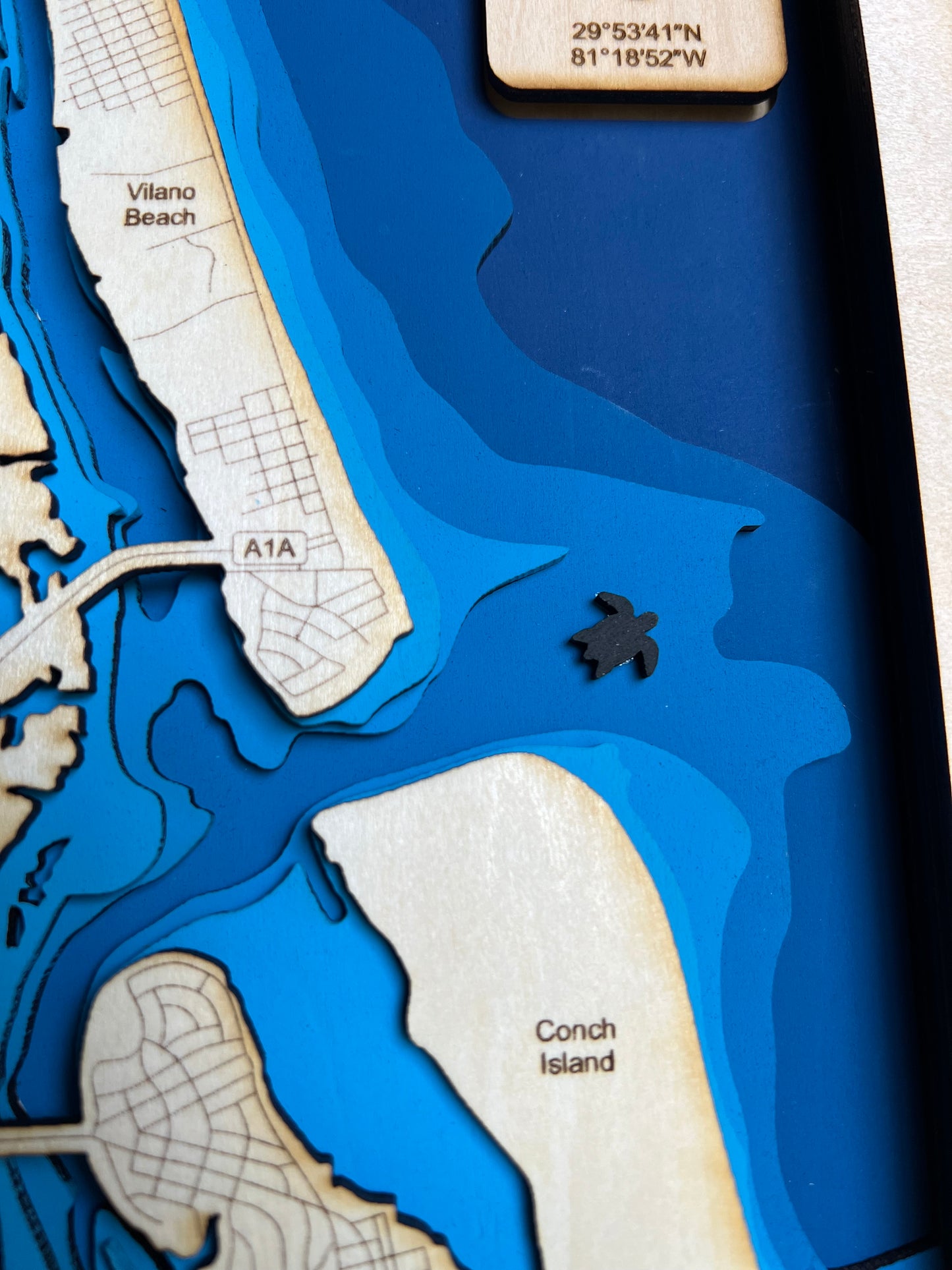 Layered Wood Map {St Augustine, FL}