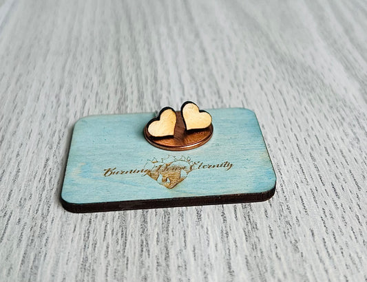 Wood Earrings {Hearts}