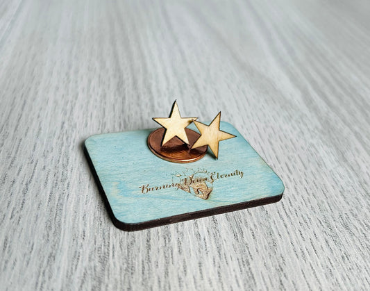 Wood Earrings {Stars}