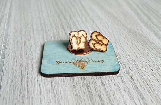 Wood Earrings {Flip Flops}