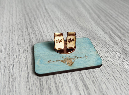 Wood Earrings {Mason Jars}