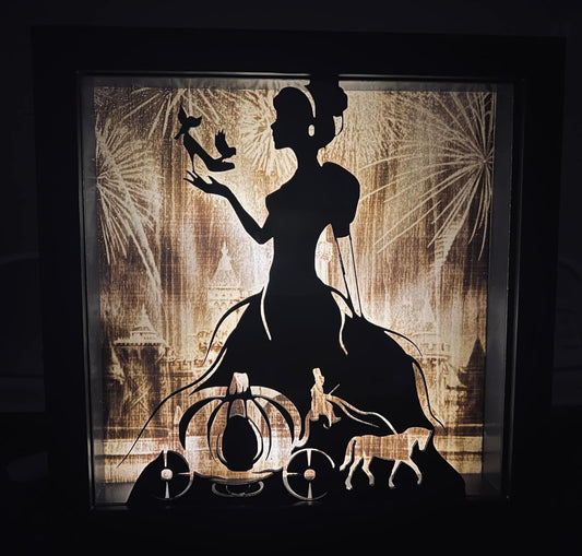 Shadowbox Nightlight {Princess Castle}