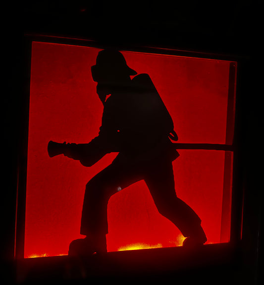 Shadowbox Nightlight {Firefighter}