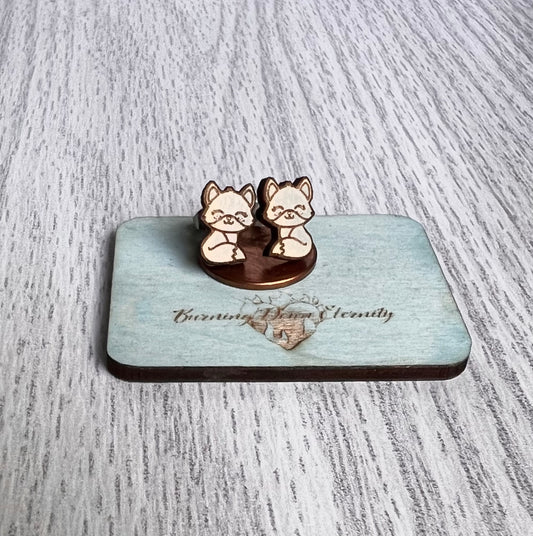 Wood Earrings {Foxes}