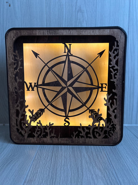 SceneBox Nightlight {Compass and Coral}