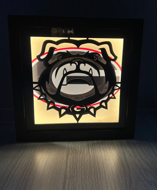 Shadowbox Nightlight {Bulldogs Fan}