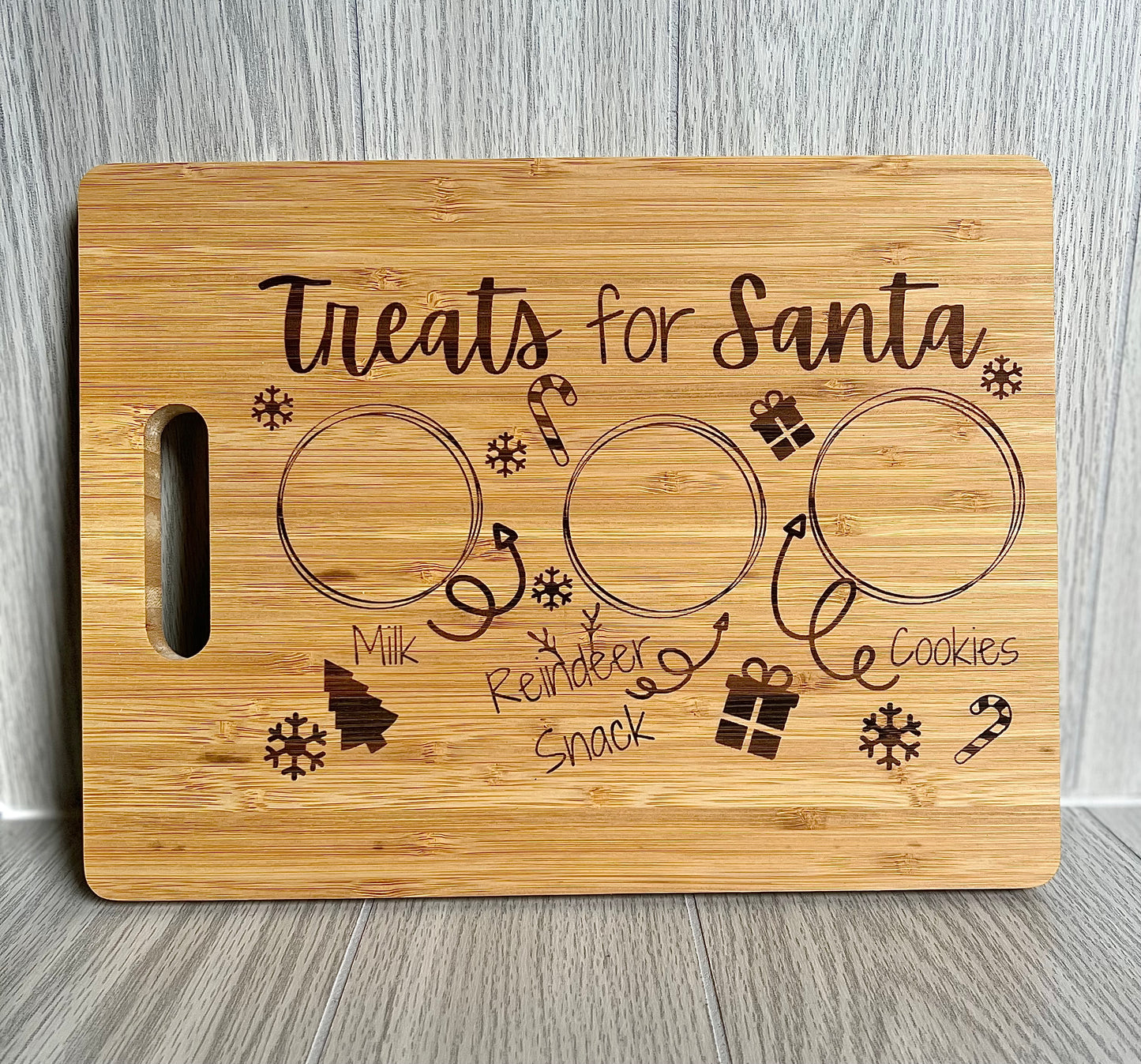 Bamboo Novelty Board {Treats for Santa}