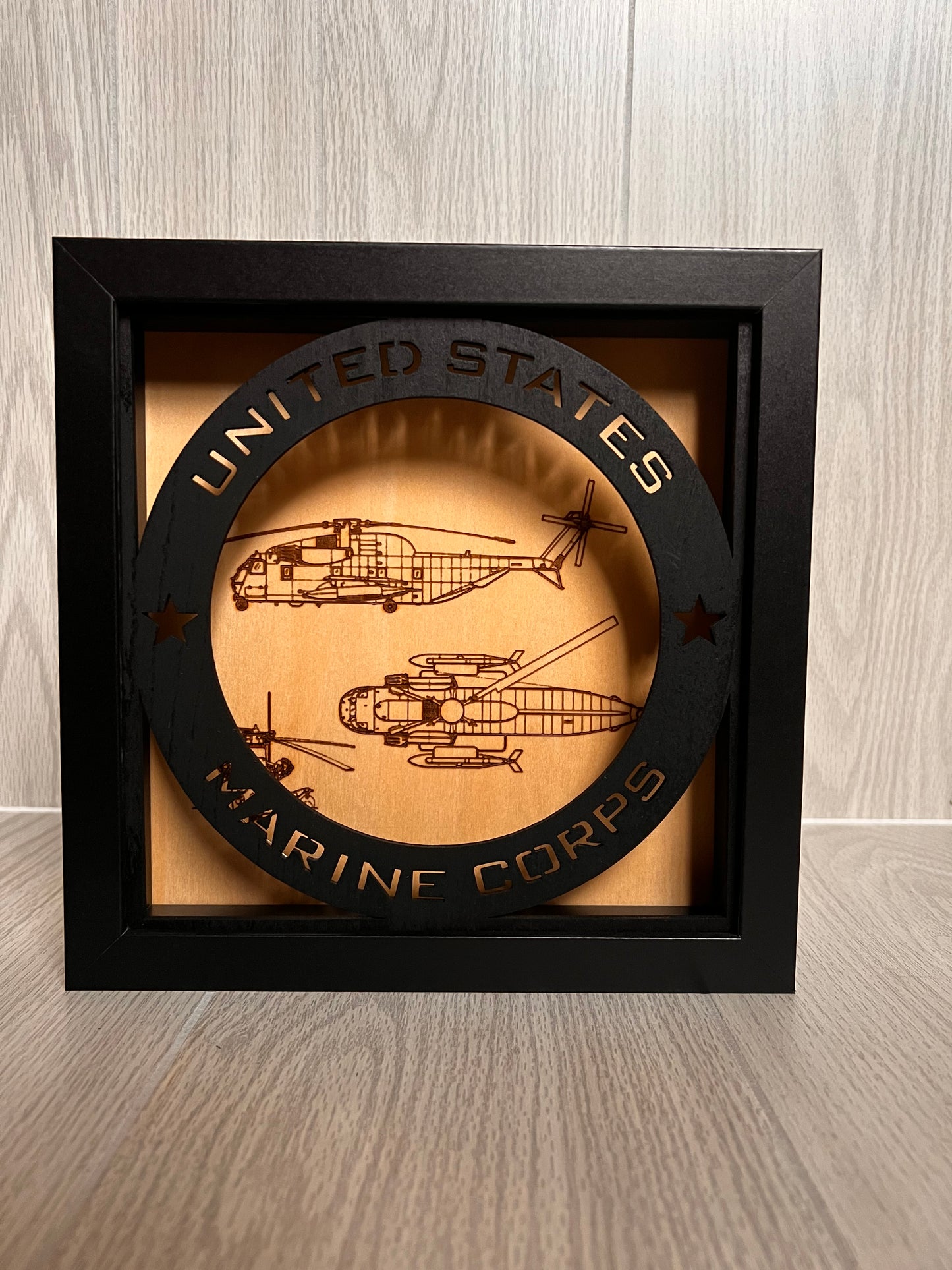 Shadowbox Nightlight {Marine Chopper )